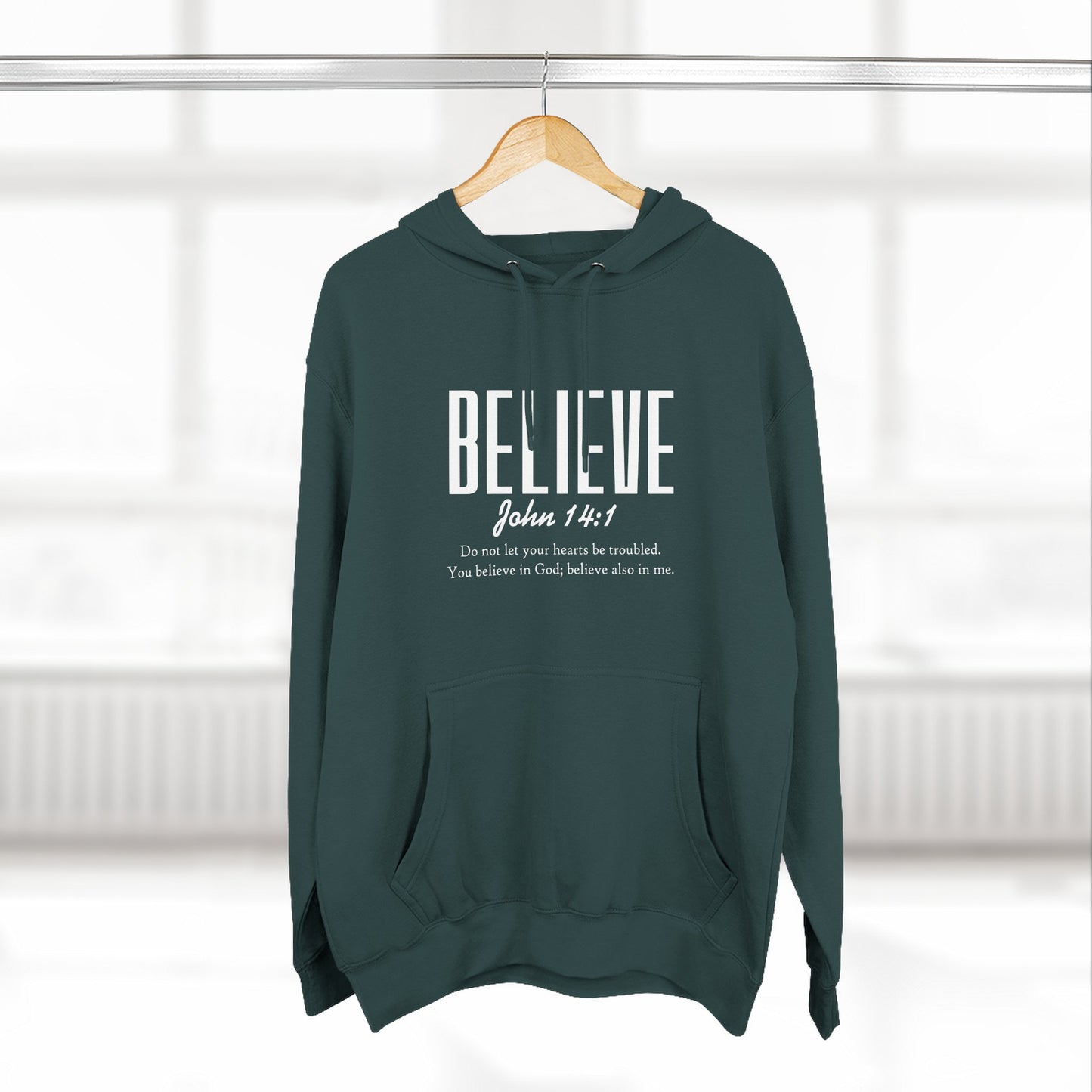 Believe John 3:16 Fleece Hoodie