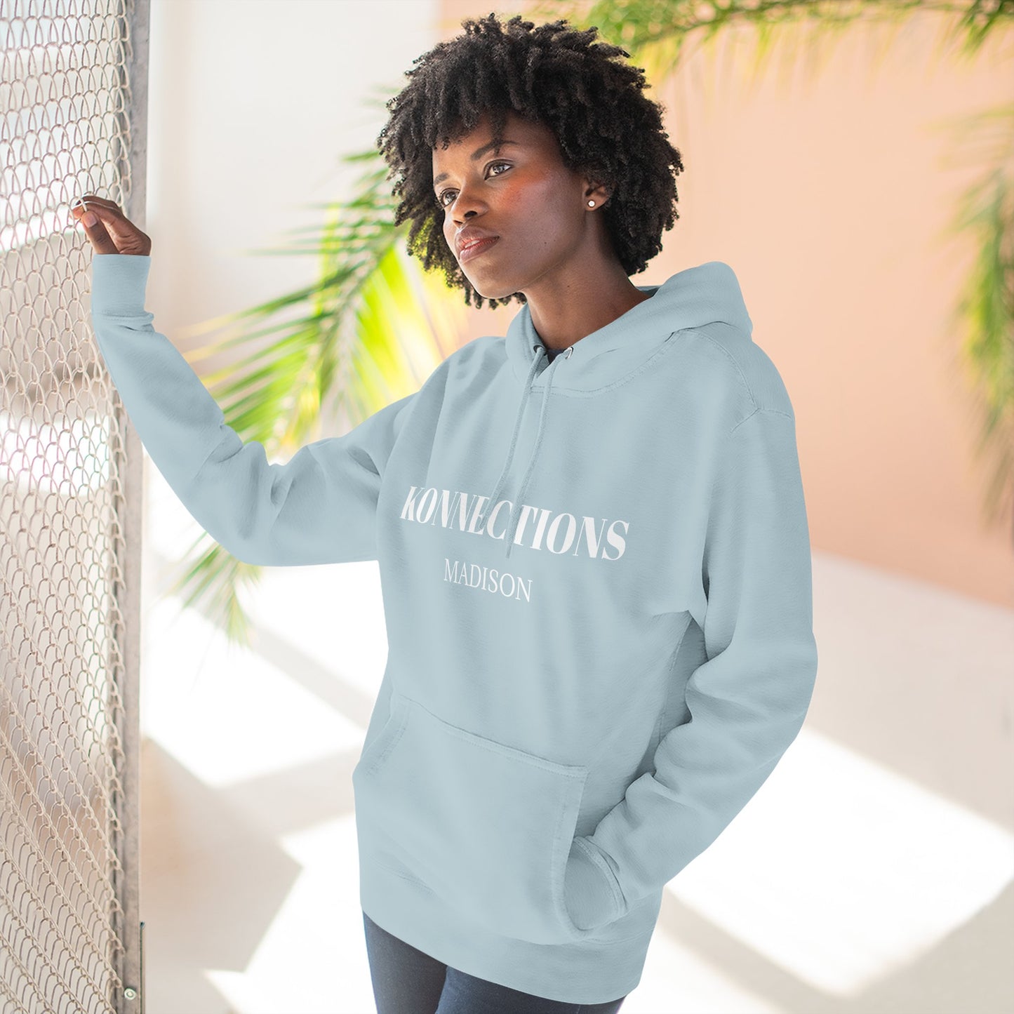 Konnections Madison Hoodie — Minimal Logo Fleece Pullover