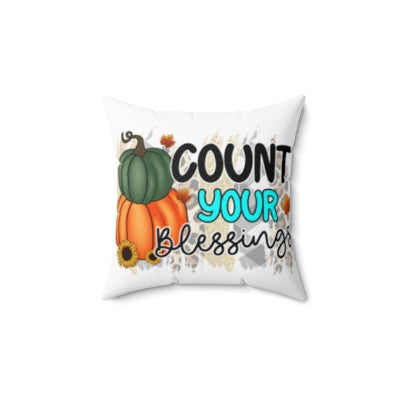 Festive Thanksgiving Square Polyester Pillow