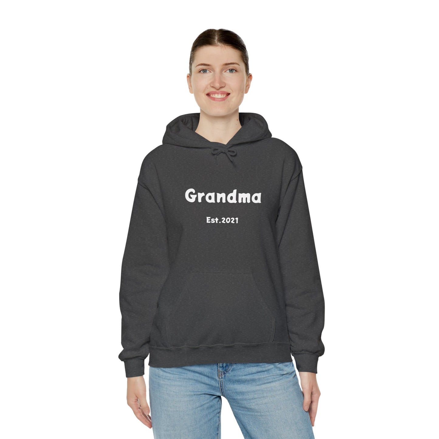 Grandma Est. 2021 Unisex Heavy Blend™ Hooded Sweatshirt Hoodies For New Grandmothers 2021