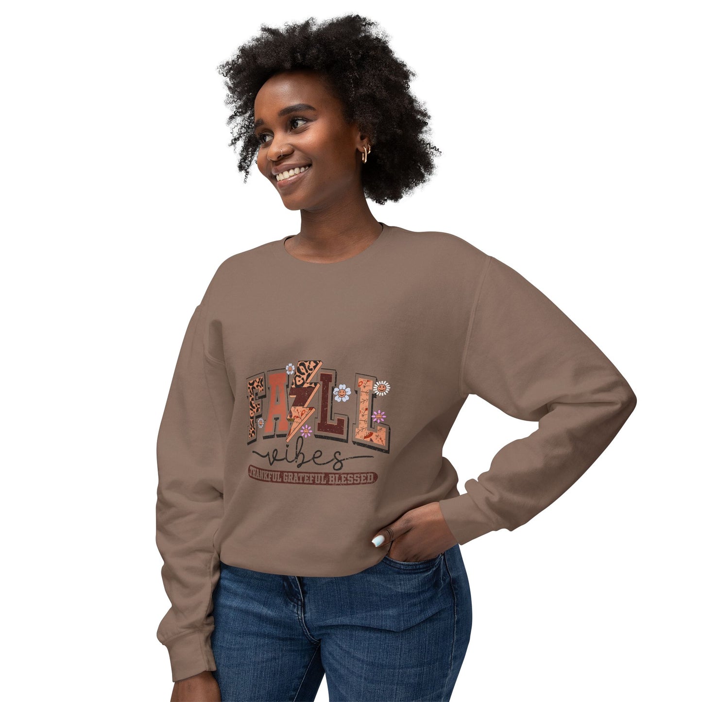 Women's Thanksgiving Unisex Lightweight Crewneck Sweatshirt Fall is Beautiful Time of Year