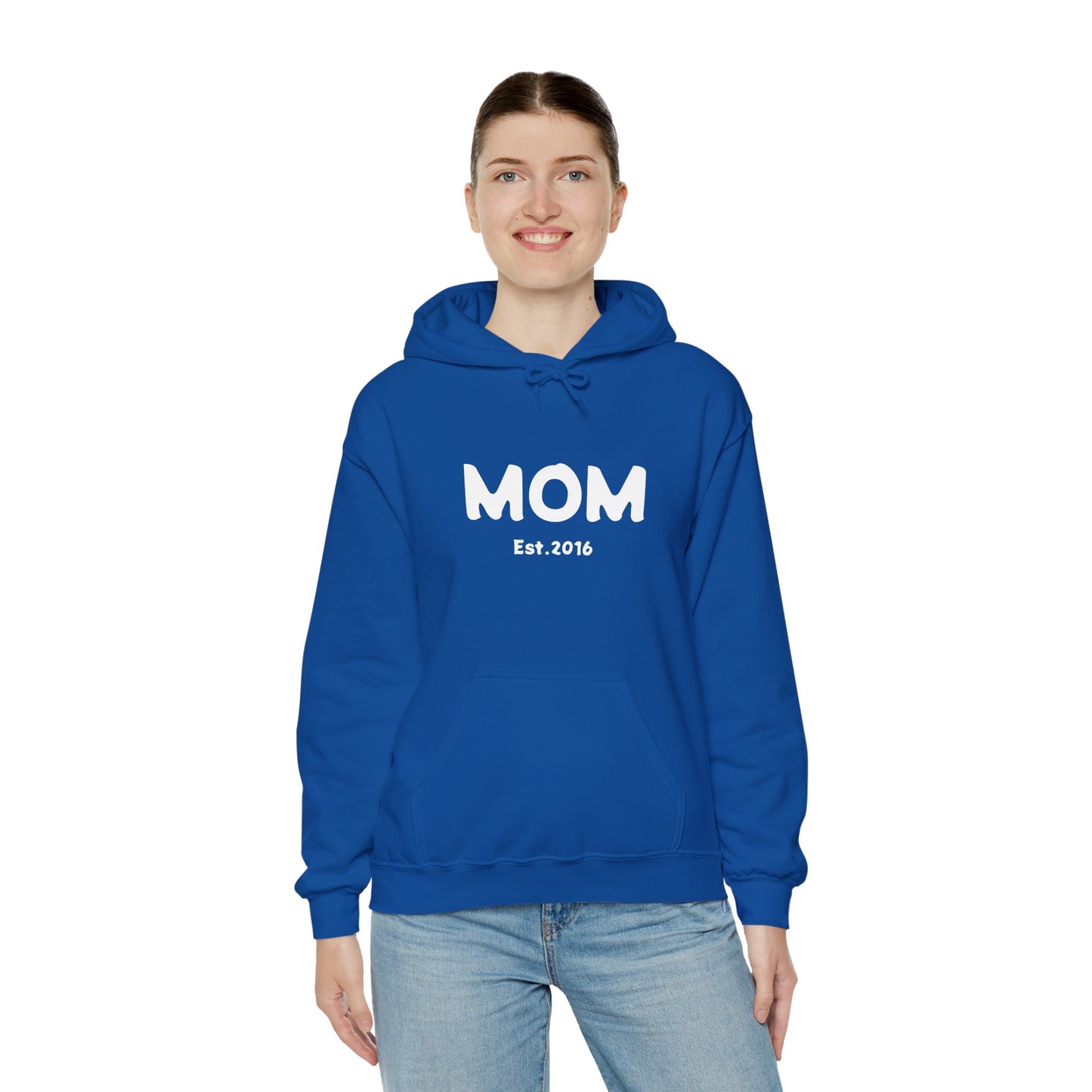 MOM Est.2016 Unisex Heavy Blend™ Hooded Sweatshirt Hoodies For New Moms 2016