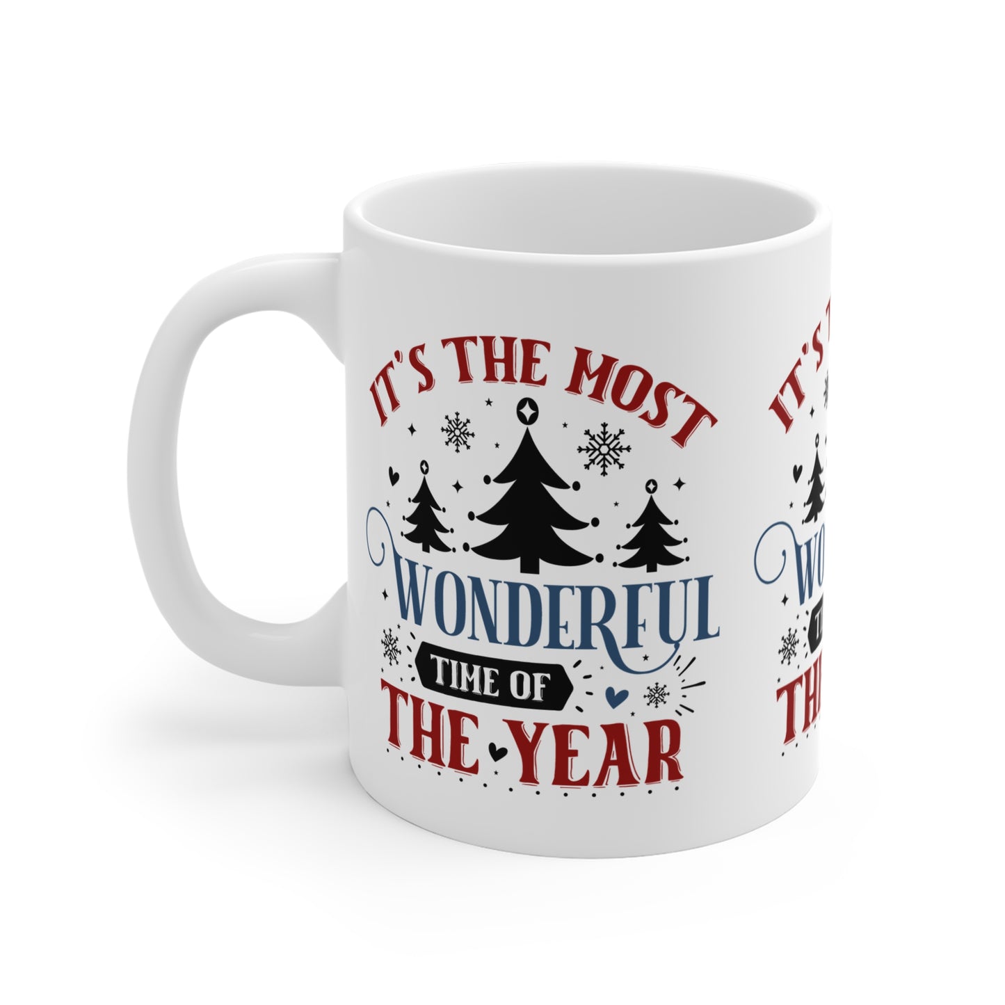 Festive Christmas Ceramic Coffee and Tea Mug 11oz It's The Most Wonderful Time of The Year