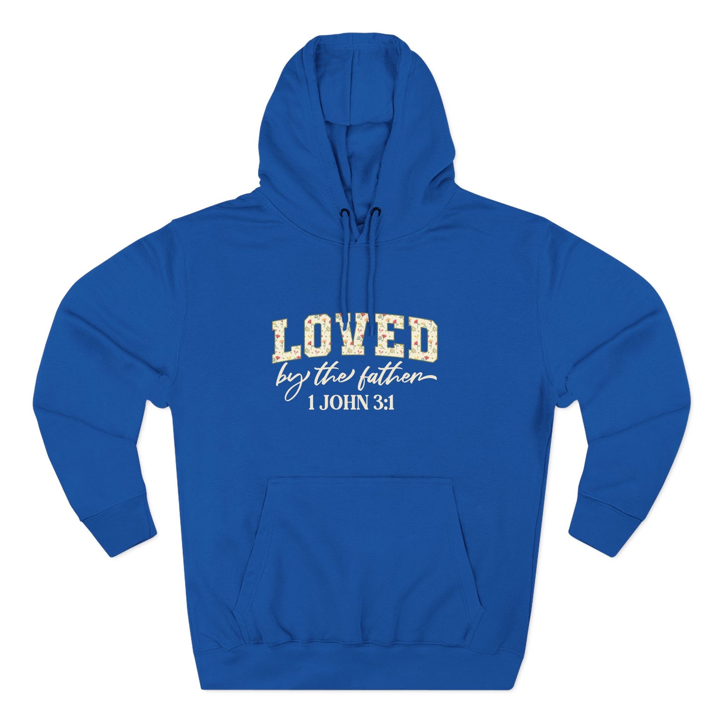 Loved Floral Hoodie — 'Loved' Graphic Fleece Pullover