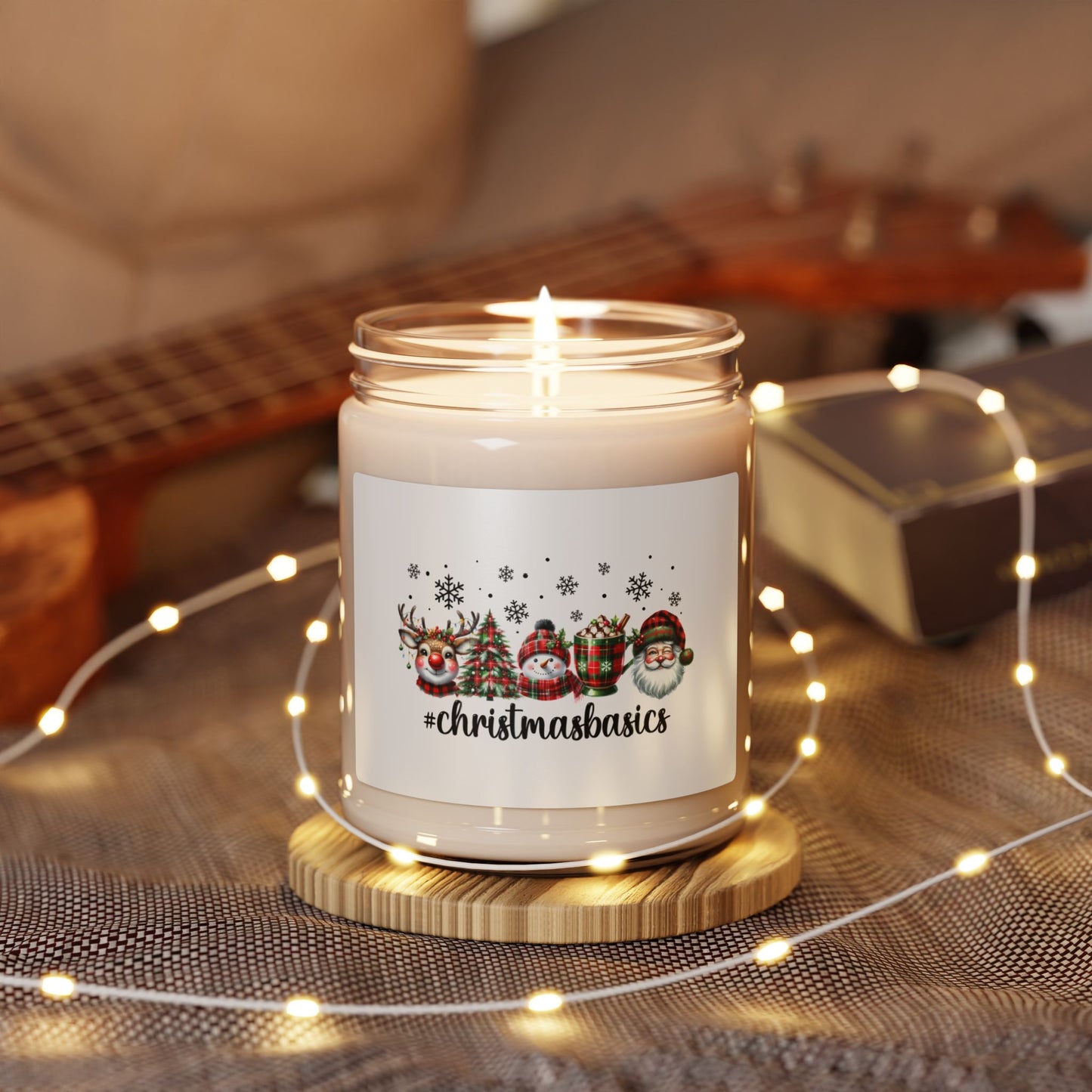 Christmas Themed Scented Soy Candle, 9oz Christmas Basics