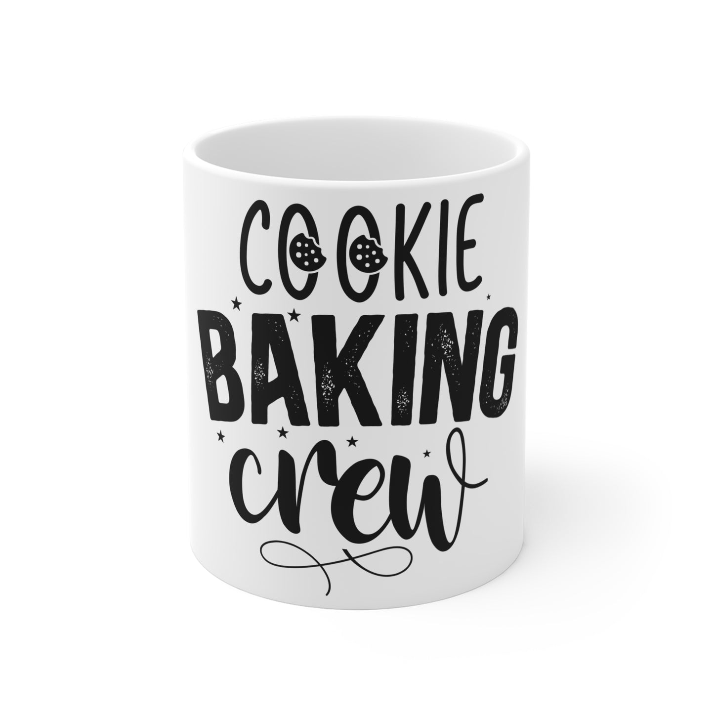 Christmas Themed Ceramic Mug 11oz Cookie Baking Crew