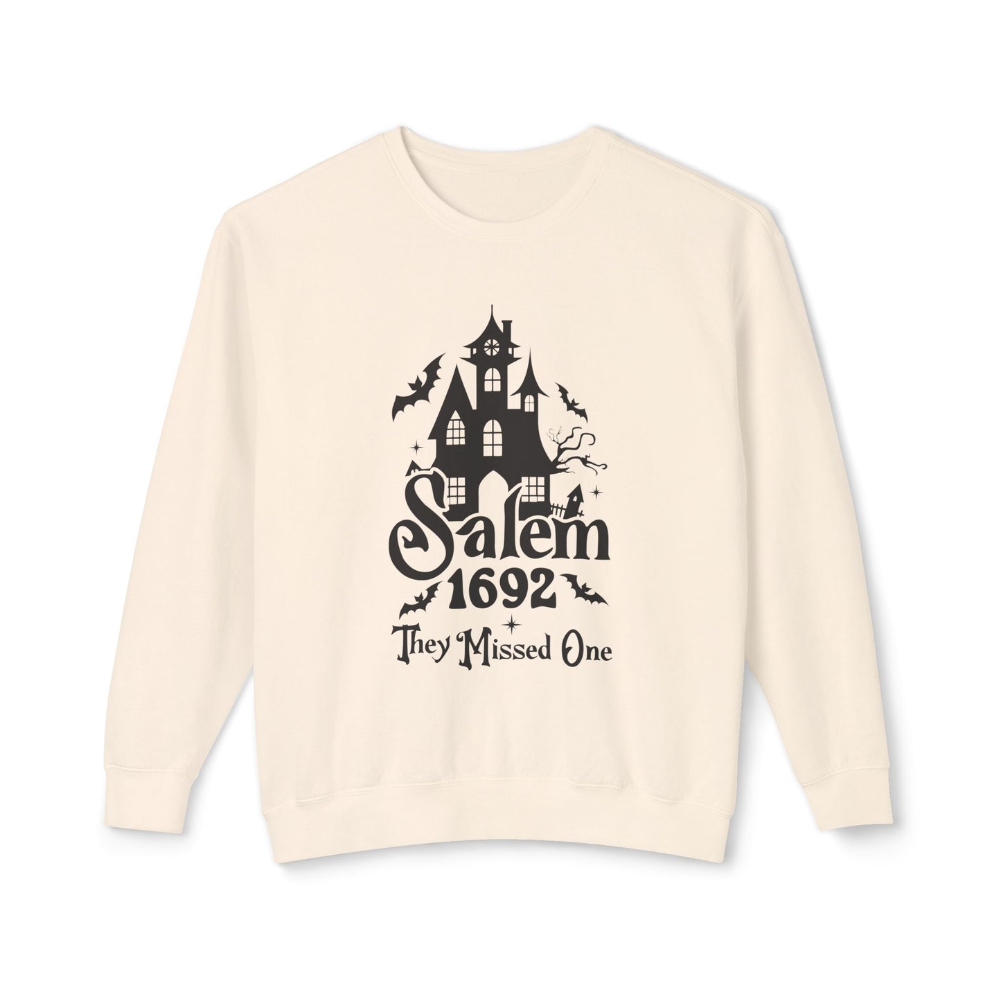 Festive Halloween Unisex Lightweight Crewneck Sweatshirt Salem They Missed One