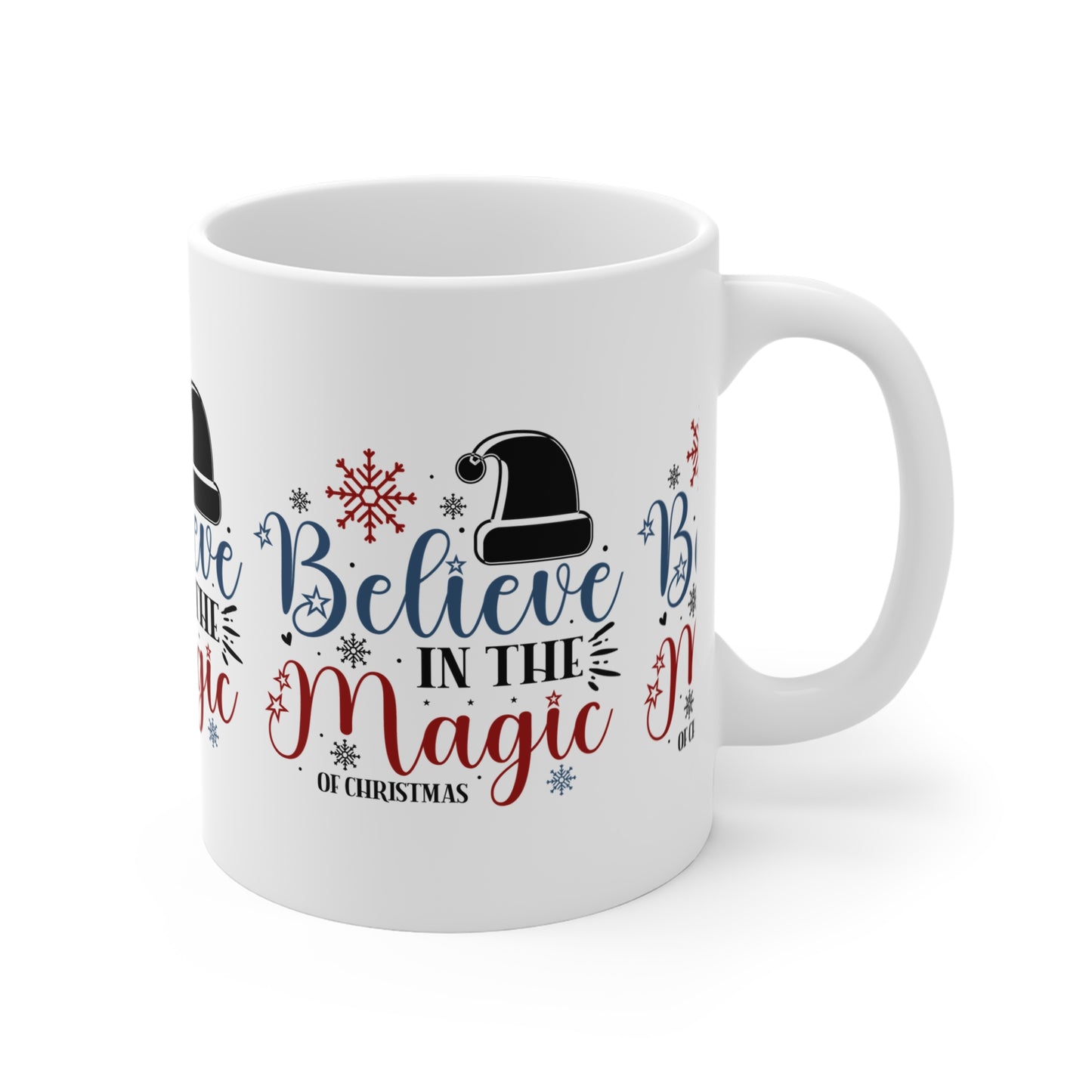 Festive Christmas Ceramic Coffee and Tea Mug 11oz Believe In The Magic Of Christmas