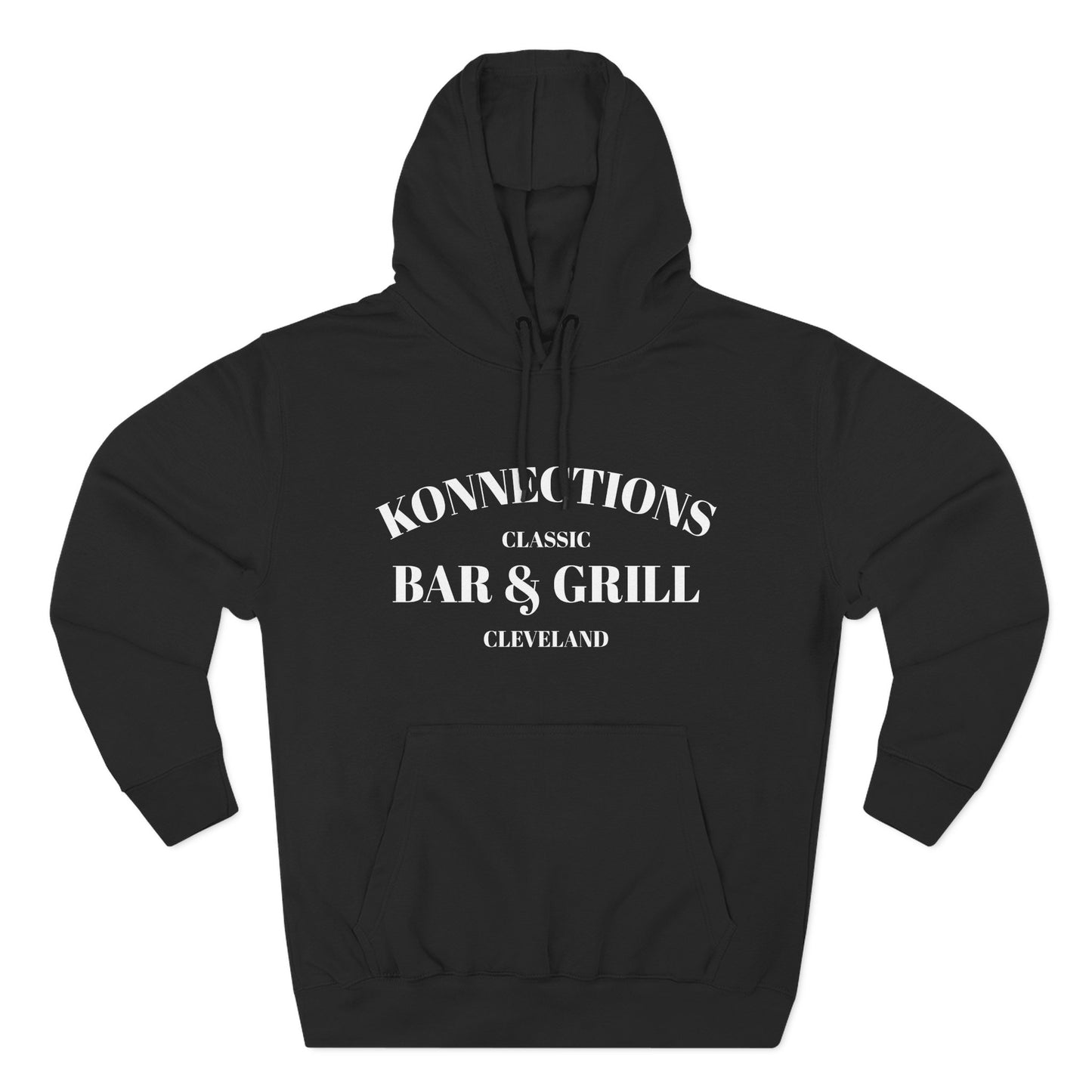 Konnections Classic Bar and Grill Cleveland Hoodie — Minimal Logo Fleece Pullover