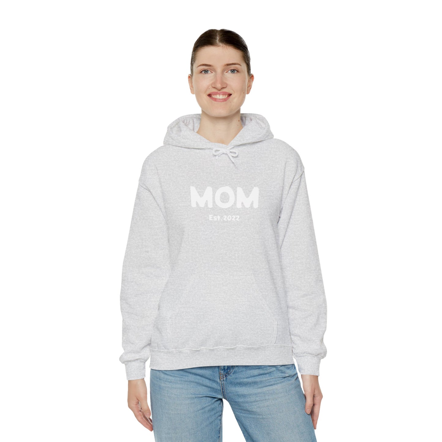 MOM Est.2022 Unisex Heavy Blend™ Hooded Sweatshirt Hoodies For New Moms 2022