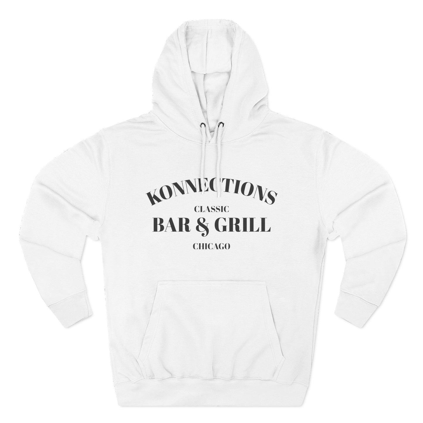 Konnections Classic Bar and Grill Chicago Hoodie — Minimal Logo Fleece Pullover