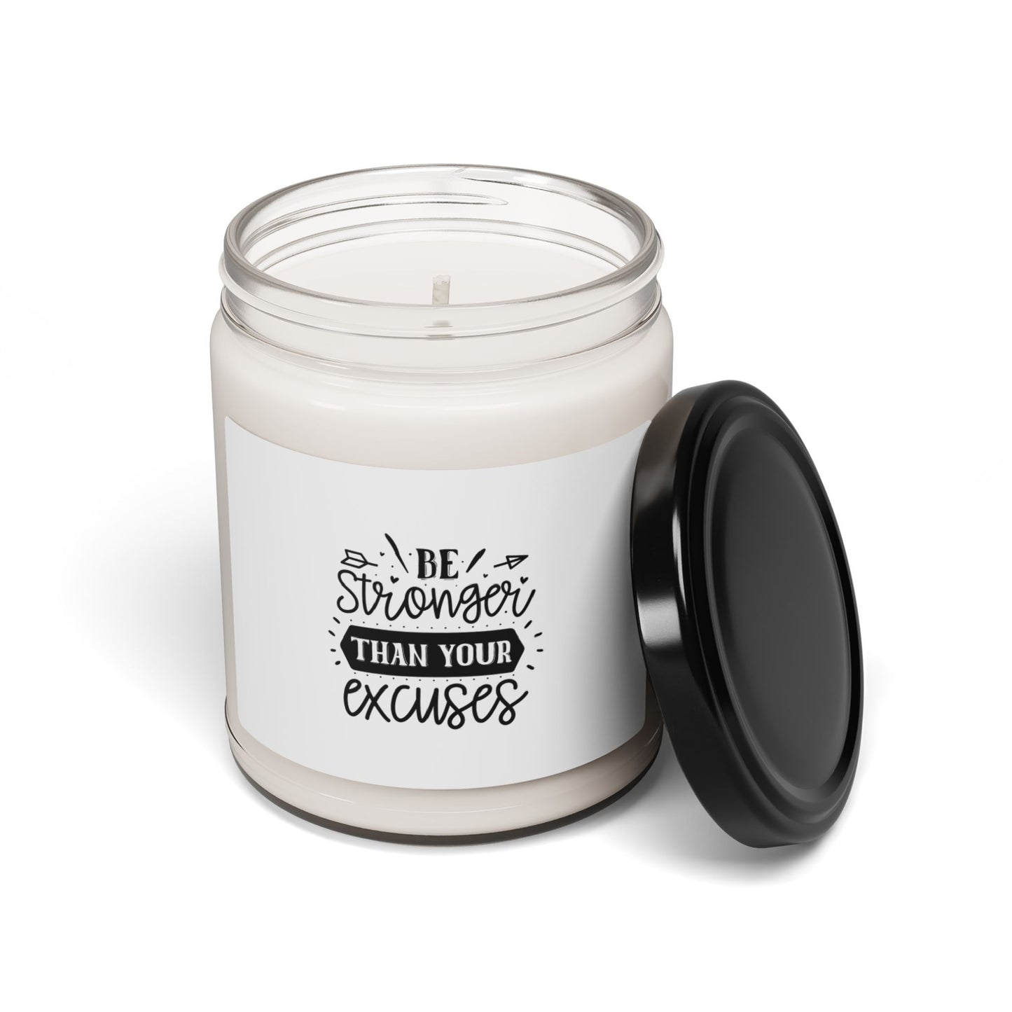 Motivational Scented Soy Candle, 9oz Be Stronger Than Your Excuses