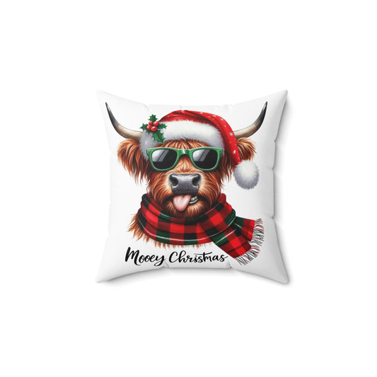 Christmas Themed Spun Polyester Square Pillow Mooey Christmas