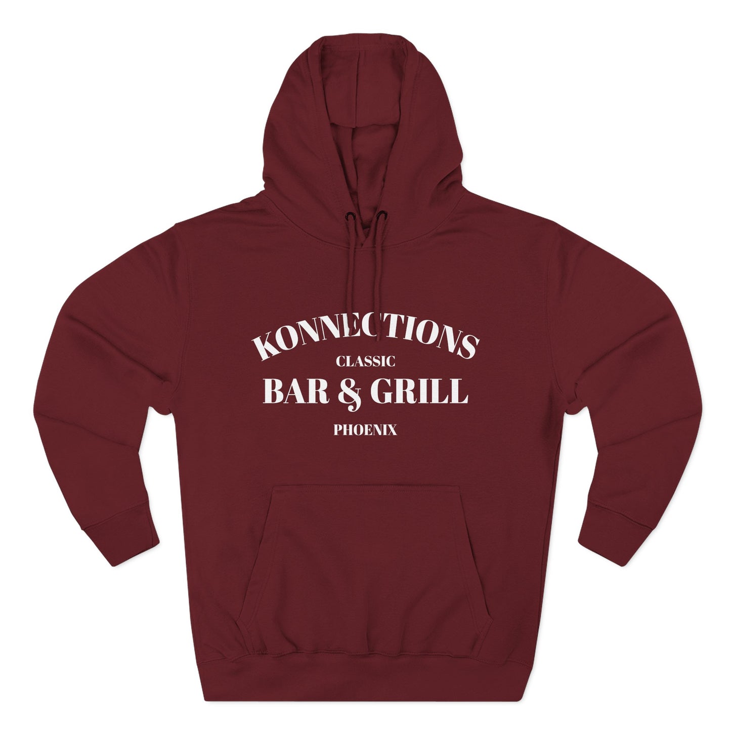 Konnections Classic Bar and Grill Phoenix Hoodie — Minimal Logo Fleece Pullover