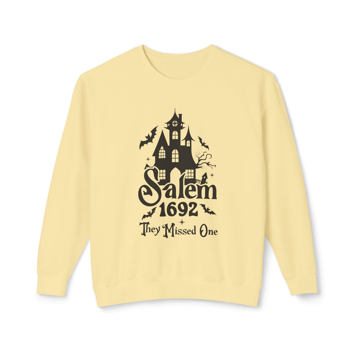 Festive Halloween Unisex Lightweight Crewneck Sweatshirt Salem They Missed One