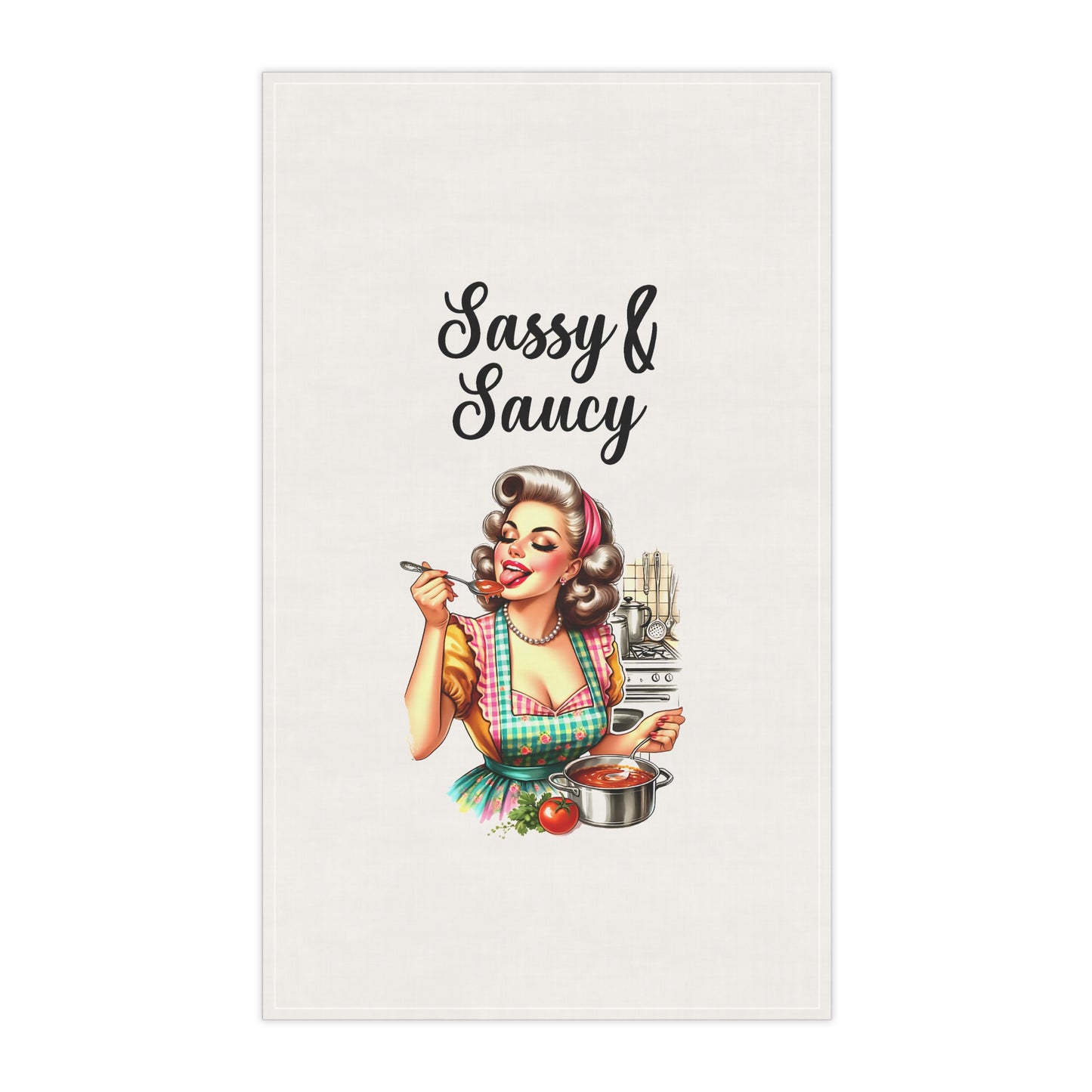 Retro Funny Housewife Tea Towels (cotton, poly) Sassy n Saucy