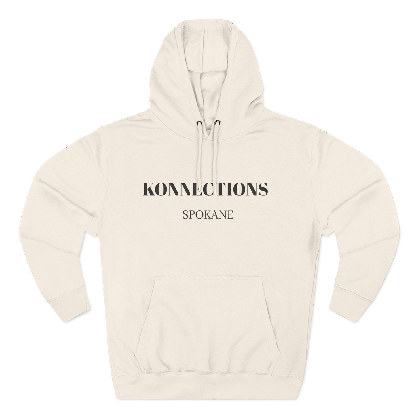 Konnections Spokane Hoodie — Minimal Logo Fleece Pullover