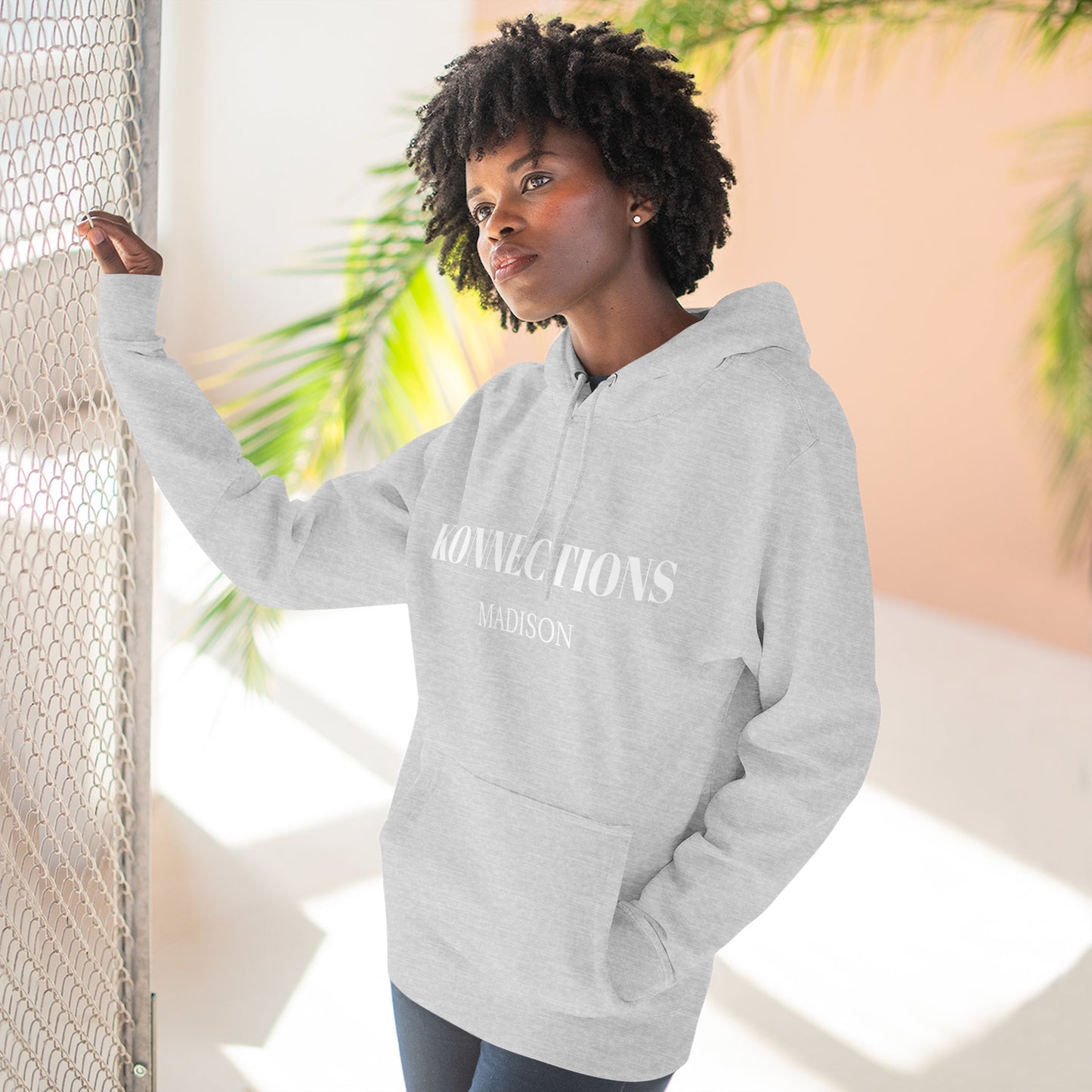 Konnections Madison Hoodie — Minimal Logo Fleece Pullover