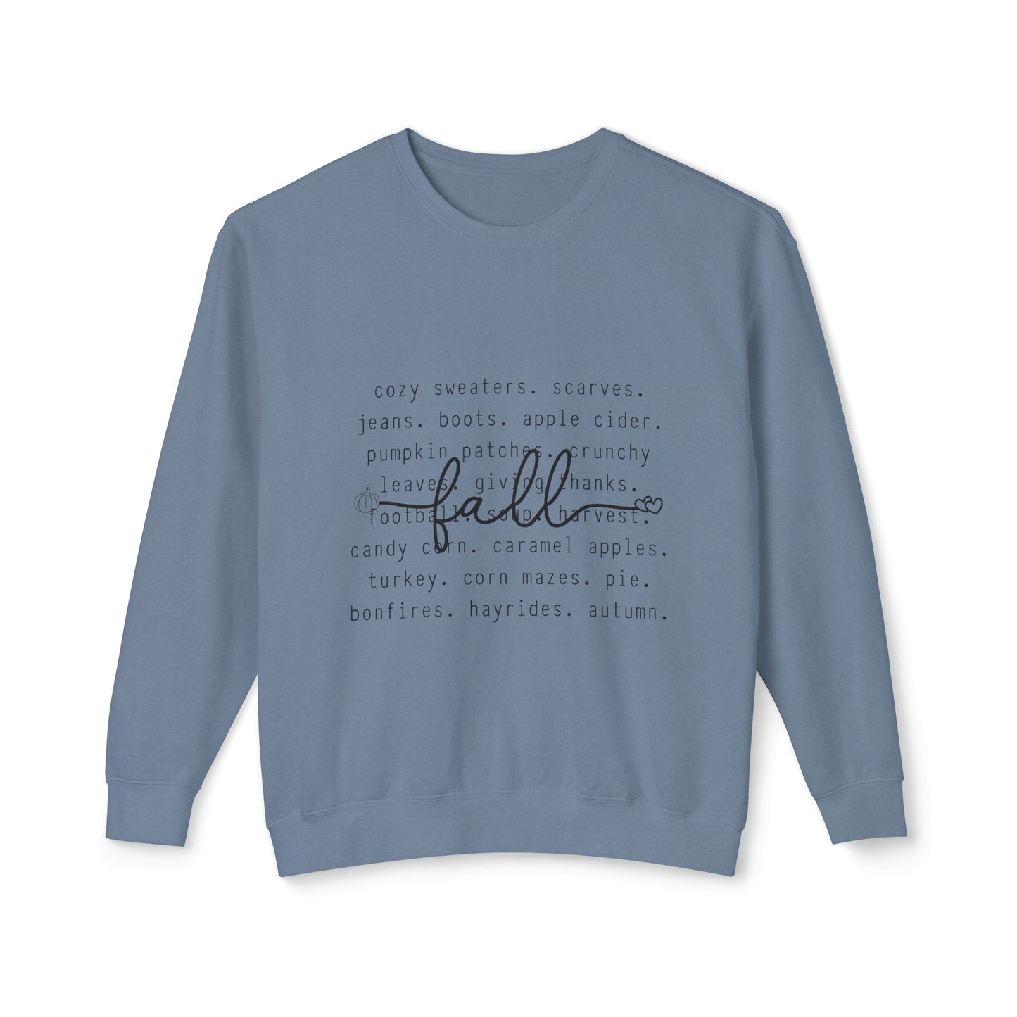 Women's Thanksgiving Unisex Lightweight Crewneck Sweatshirt A Description of Fall