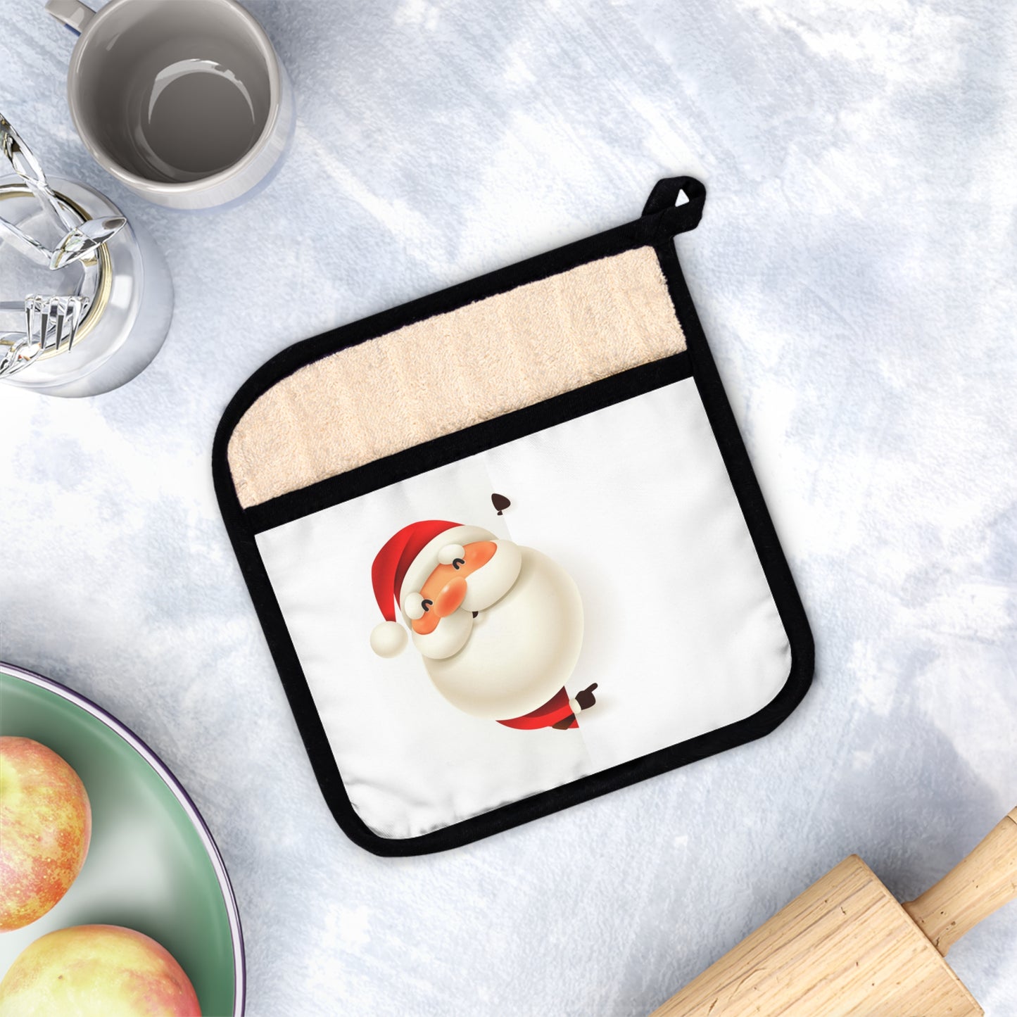 Santa Claus Pot Holder with Pocket