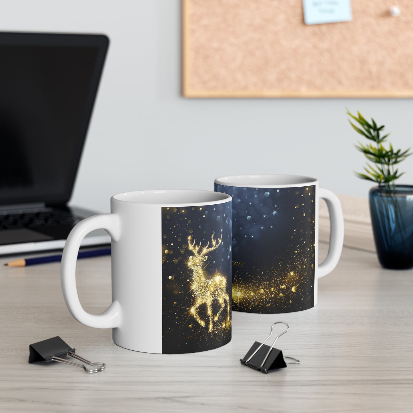 Starry Night Christmas Themed Mug 11oz