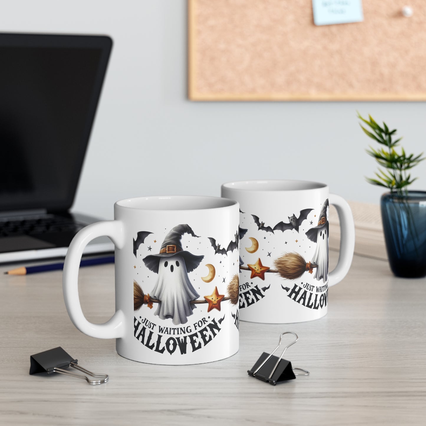 Festive Halloween Ceramic Mug 11oz Just Waiting For Halloween