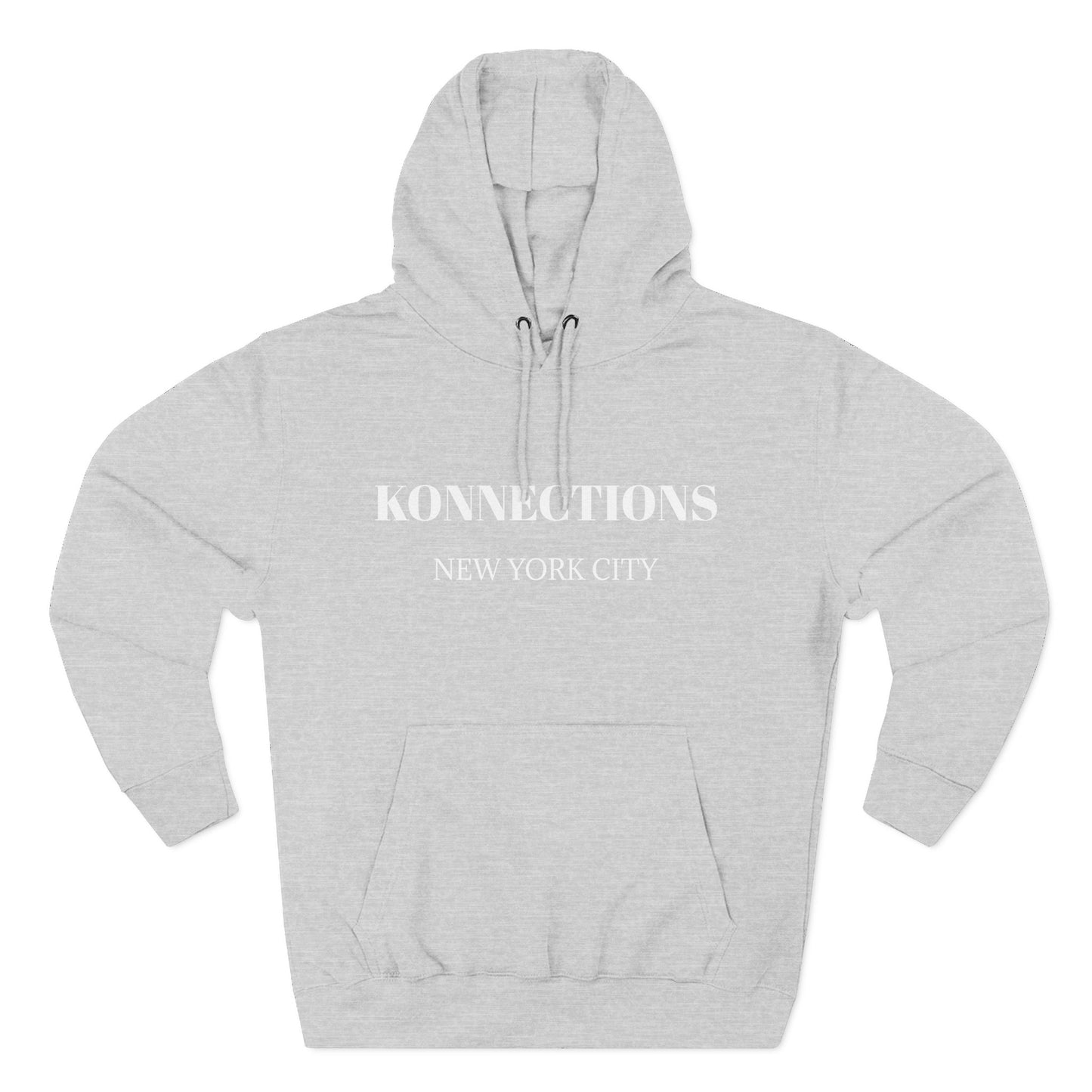 Konnections New York City Hoodie — Minimal Logo Fleece Pullover