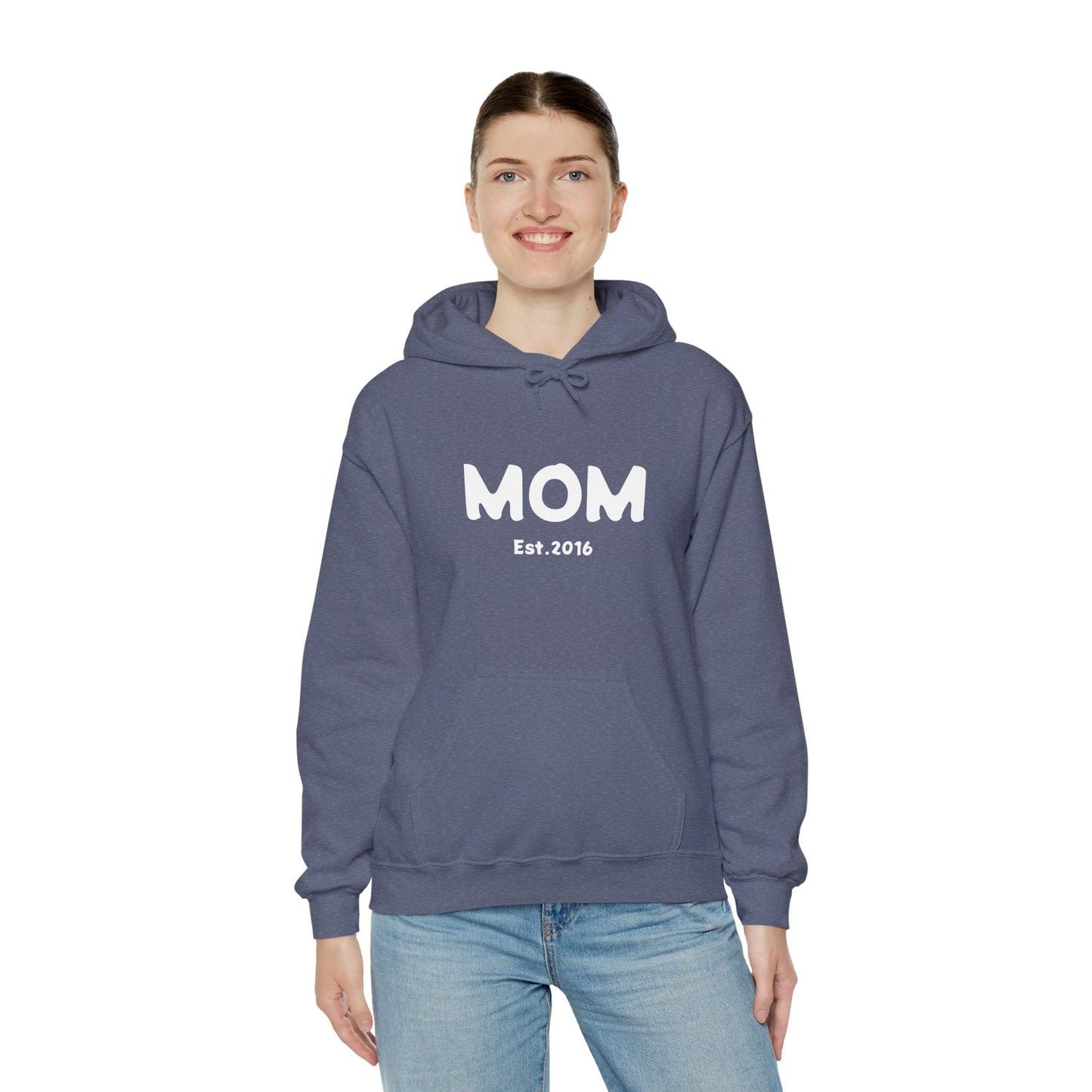 MOM Est.2016 Unisex Heavy Blend™ Hooded Sweatshirt Hoodies For New Moms 2016