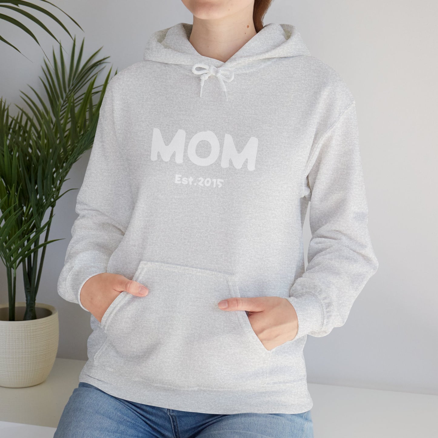 MOM Est.2015 Unisex Heavy Blend™ Hooded Sweatshirt Hoodies For New Moms 2015