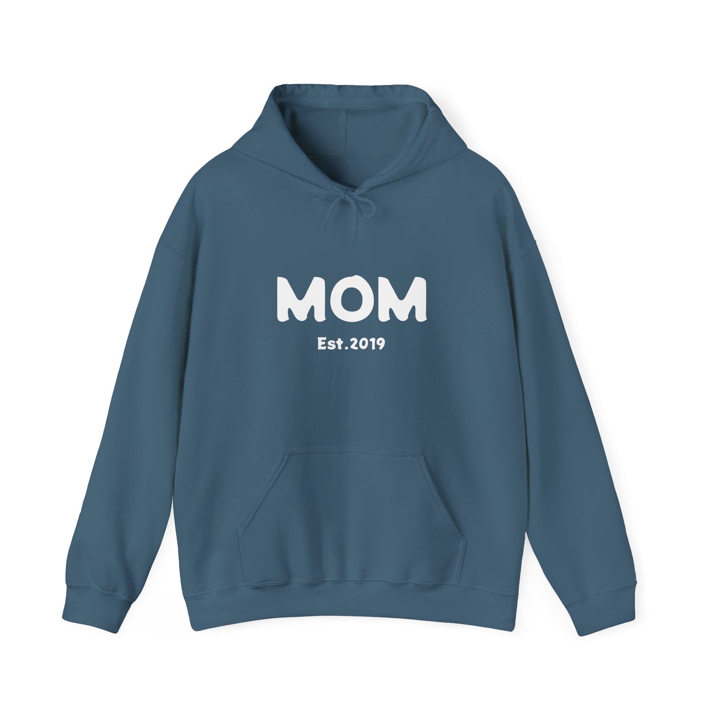 MOM Est.2019 Unisex Heavy Blend™ Hooded Sweatshirt Hoodies For New Moms 2019