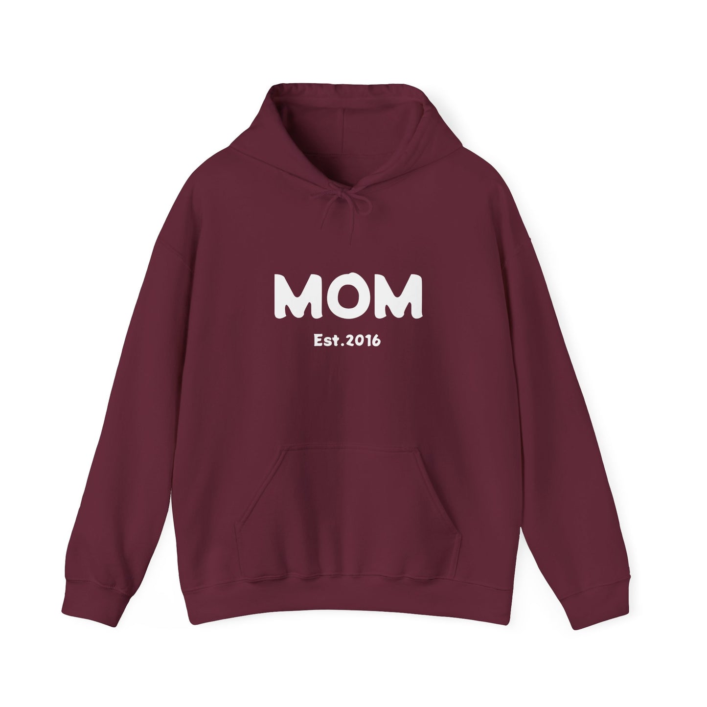 MOM Est.2016 Unisex Heavy Blend™ Hooded Sweatshirt Hoodies For New Moms 2016