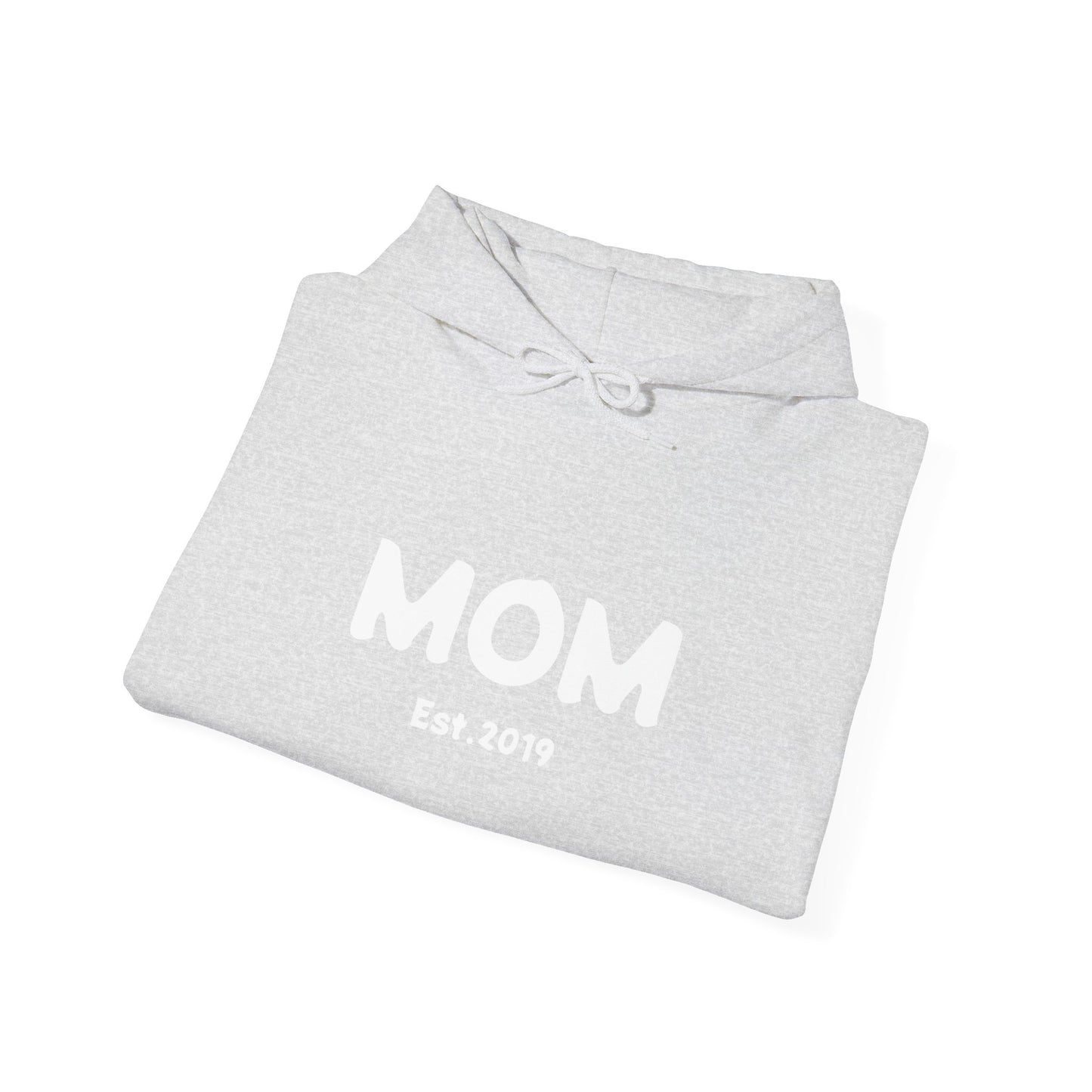 MOM Est.2019 Unisex Heavy Blend™ Hooded Sweatshirt Hoodies For New Moms 2019