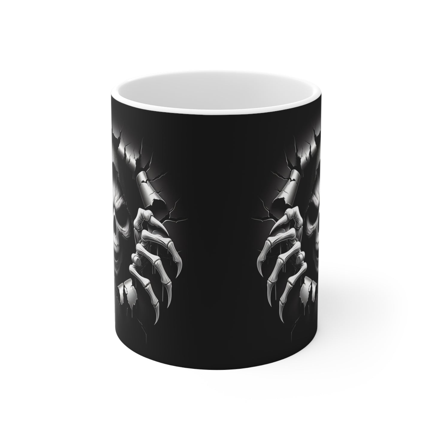 Festive Halloween Ceramic Mug 11oz Skeletons and Halloween Are Creepy Coming Out of Mugs