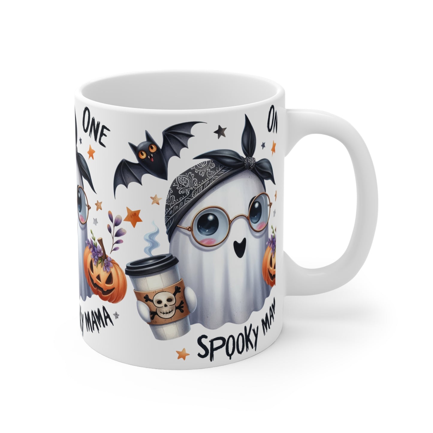 Festive Halloween Ceramic Mug 11oz One Spooky Mama