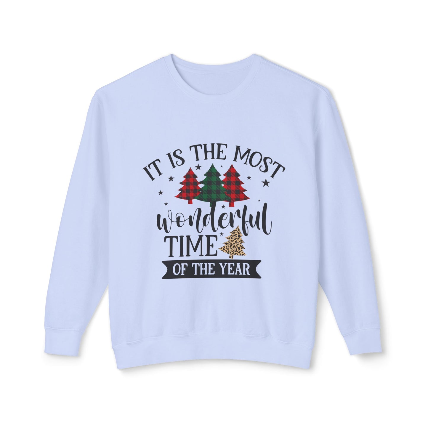 Women's Christmas Unisex Lightweight Crewneck Sweatshirt It's The Most Wonderful Time of The Year