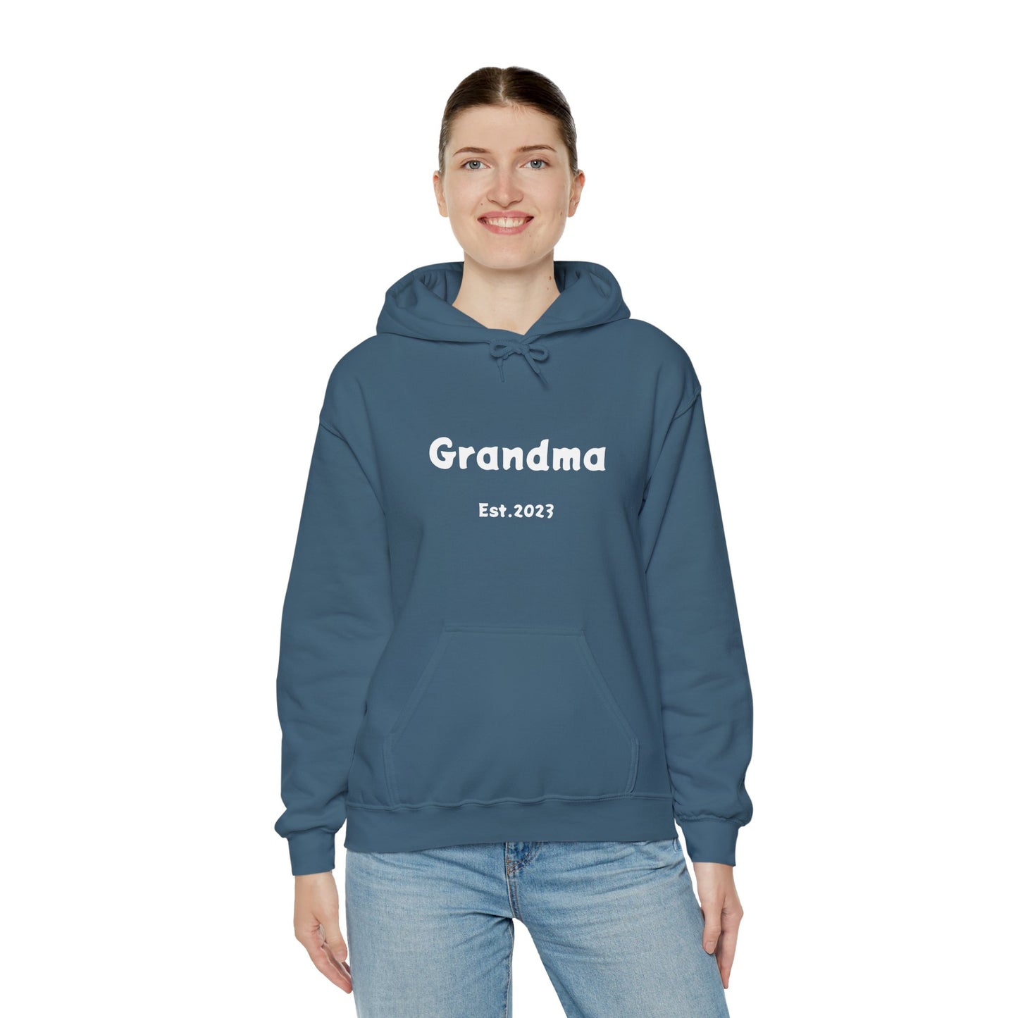 Grandma Est.2023 Unisex Heavy Blend™ Hooded Sweatshirt Hoodies For New Grandmothers 2023