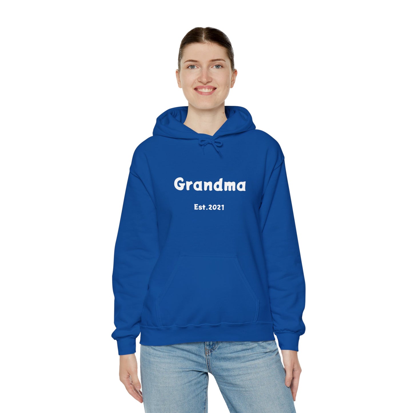 Grandma Est. 2021 Unisex Heavy Blend™ Hooded Sweatshirt Hoodies For New Grandmothers 2021