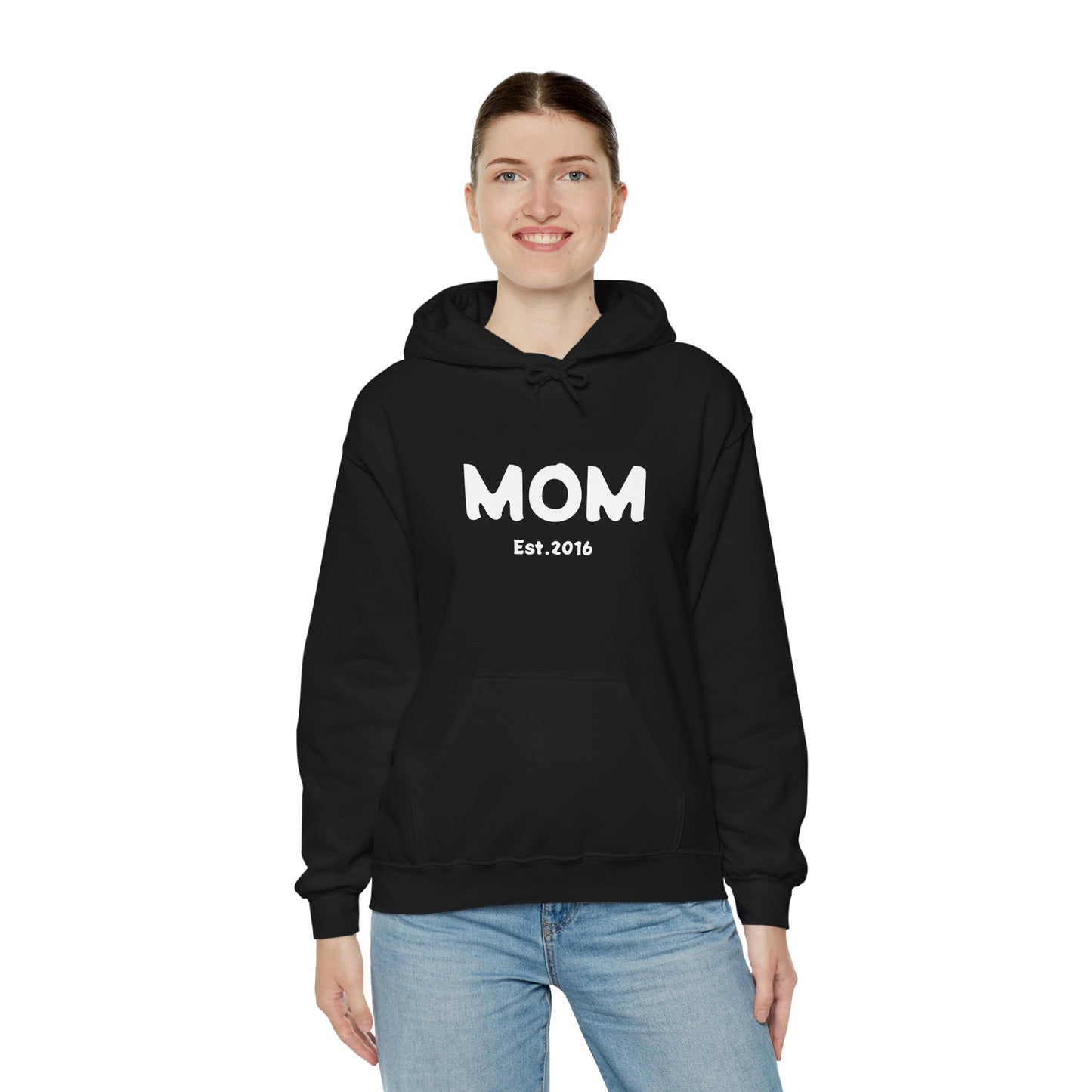 MOM Est.2016 Unisex Heavy Blend™ Hooded Sweatshirt Hoodies For New Moms 2016