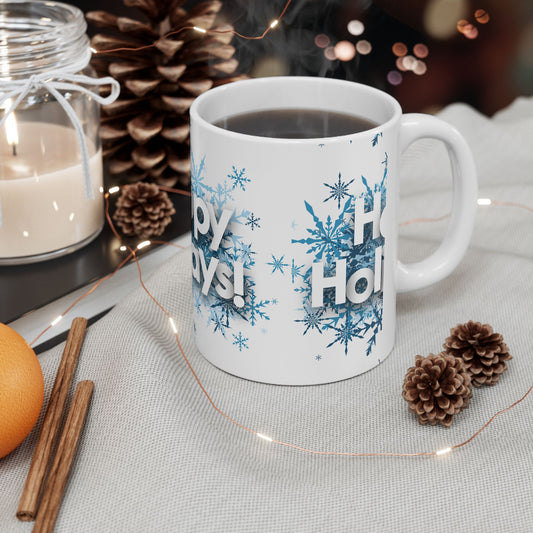 Happy Holidays Ceramic Mug 11oz