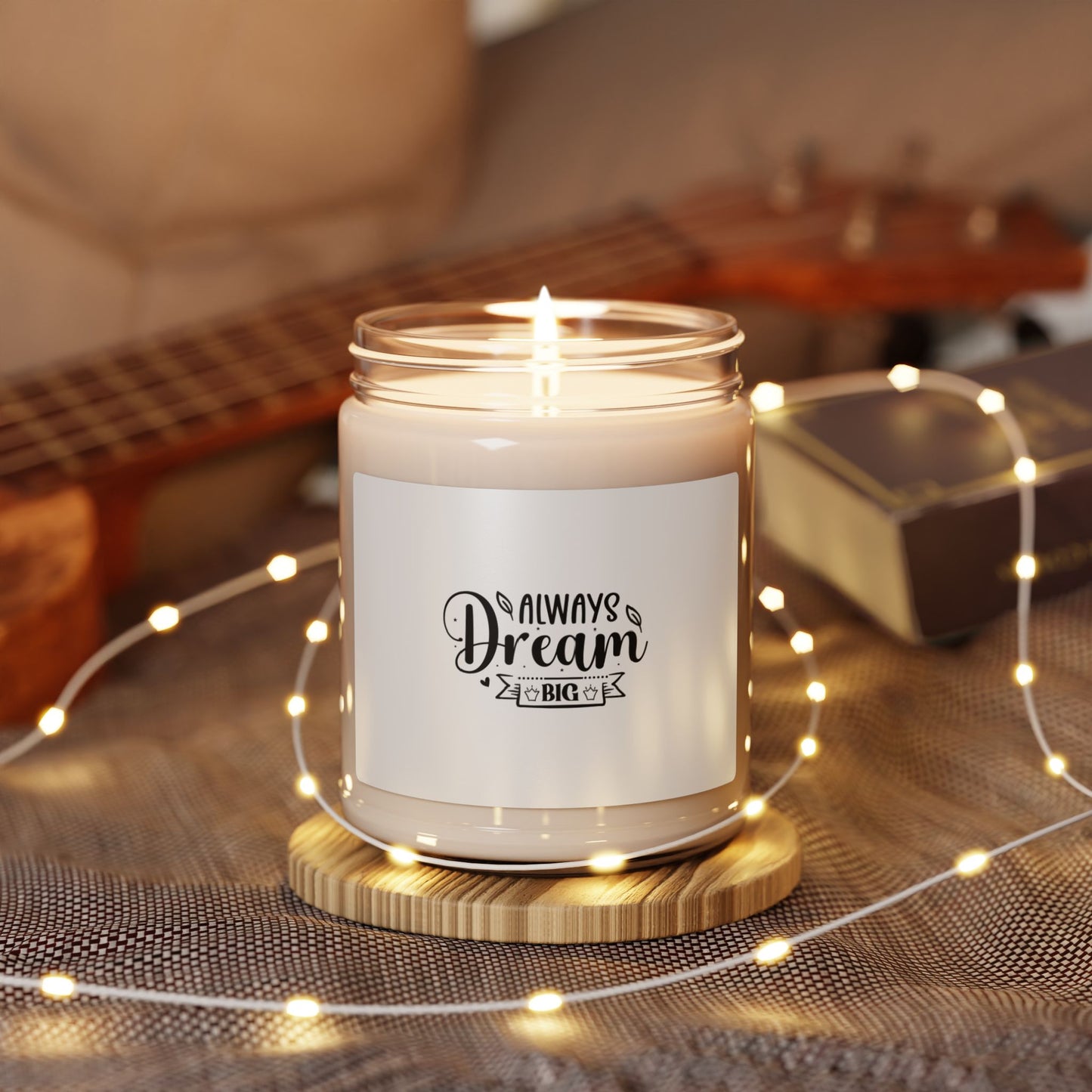 Motivational Saying Scented Soy Candle, 9oz Always Dream Big