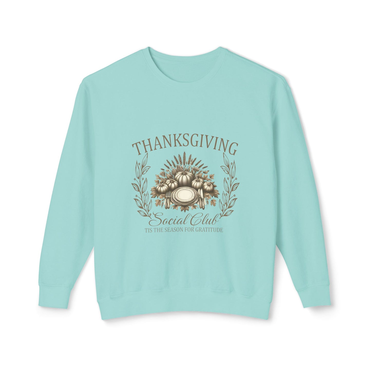 Women's Thanksgiving Unisex Lightweight Crewneck Sweatshirt Thanksgiving Social Club