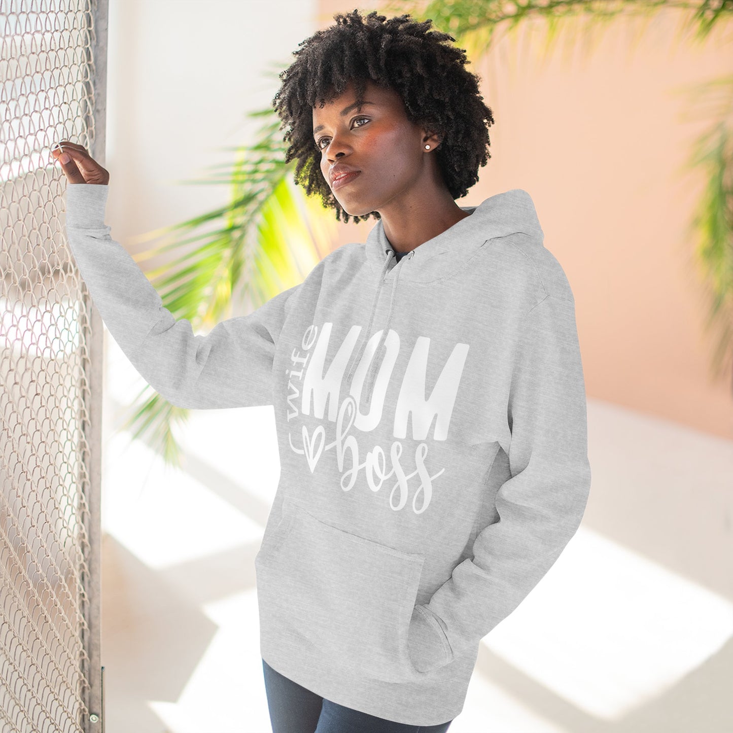 Mom Boss Hoodie — Wife Mom Boss Graphic Pullover