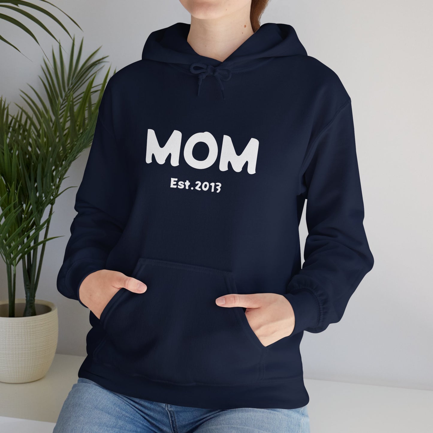 MOM Est.2013 Unisex Heavy Blend™ Hooded Sweatshirt Hoodies For New Moms 2013