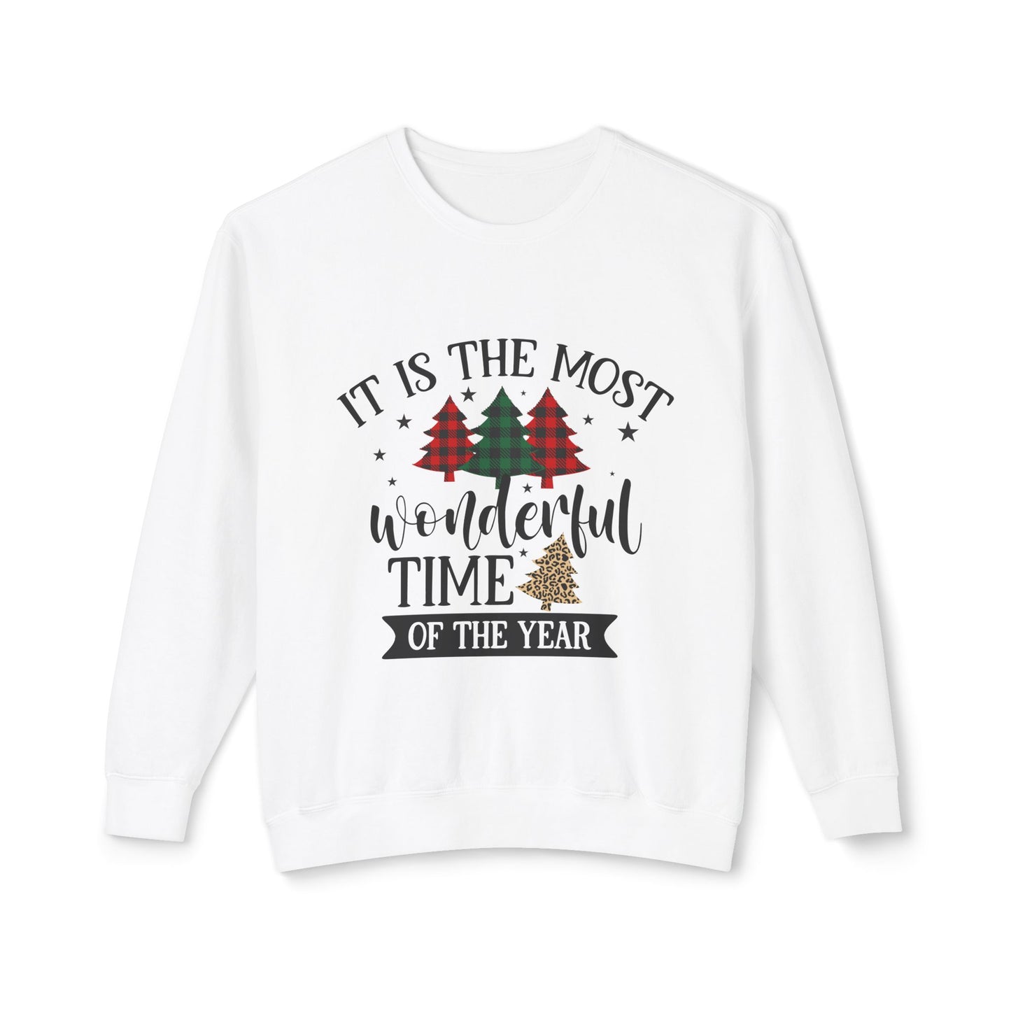 Women's Christmas Unisex Lightweight Crewneck Sweatshirt It's The Most Wonderful Time of The Year