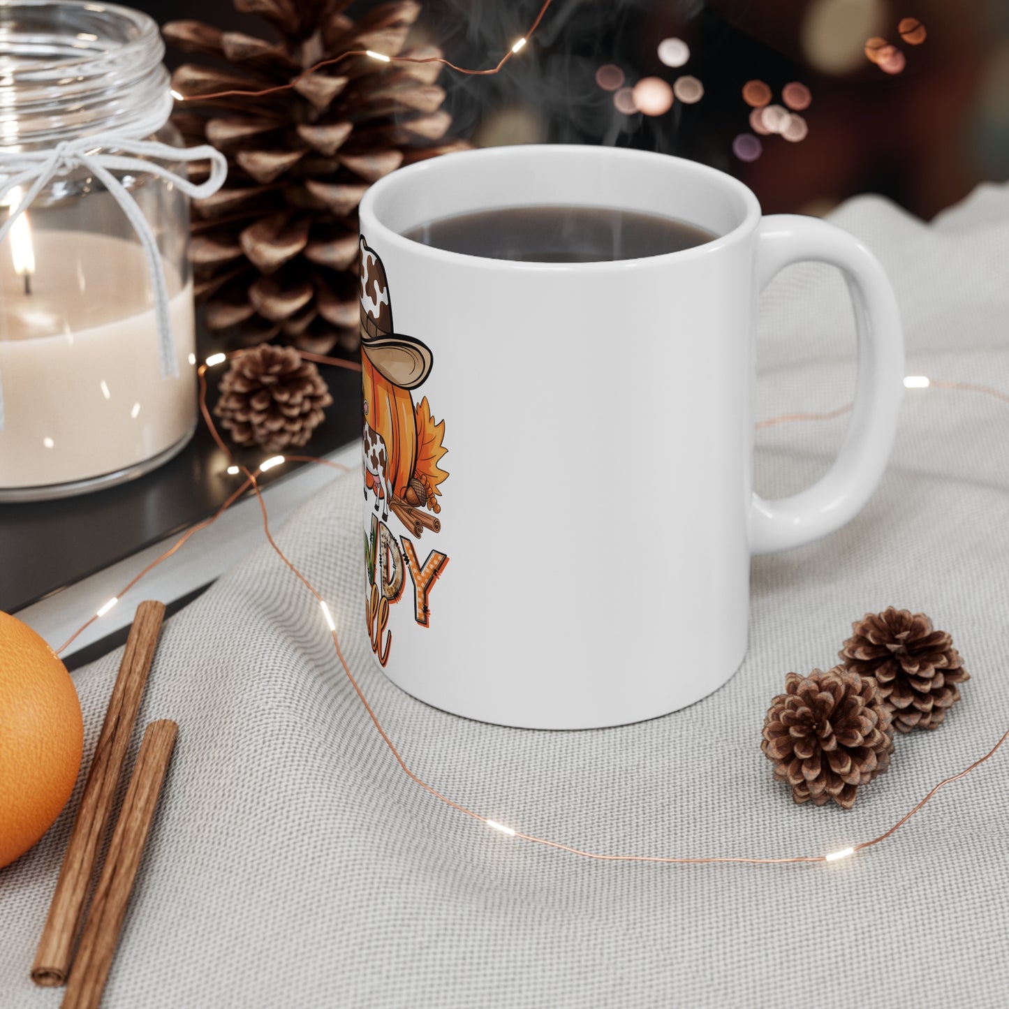 Festive Thanksgiving Ceramic Mug 11oz Howdy Fall