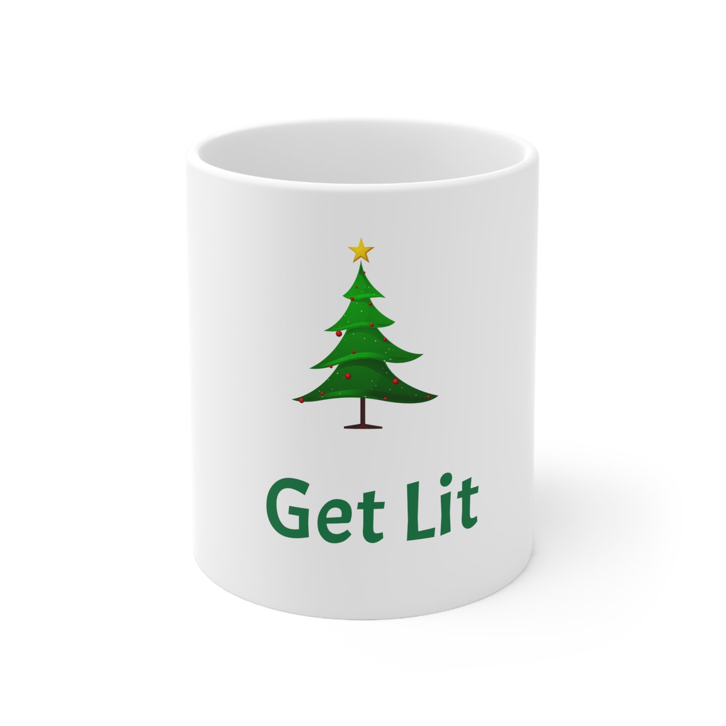 Get Lit Christmas Coffee Ceramic Mug 11oz