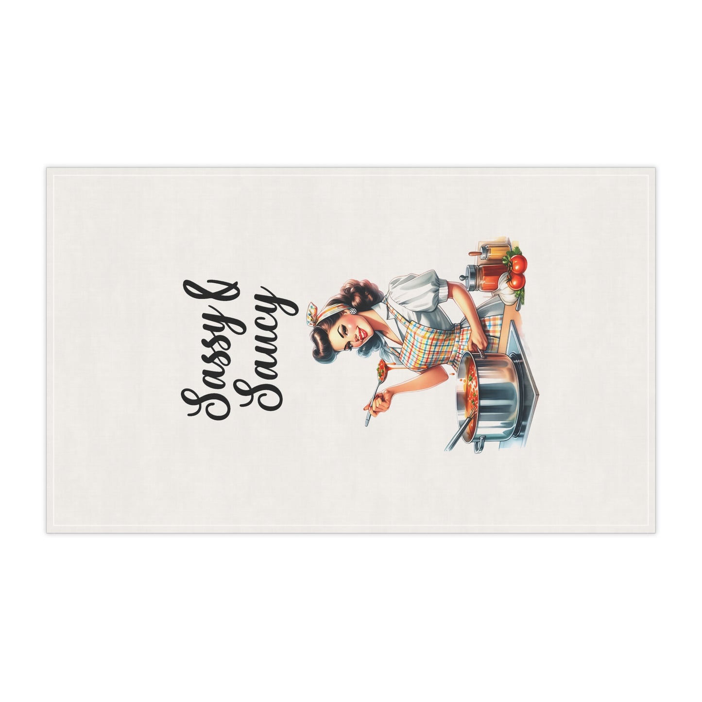 Retro Funny Housewife Tea Towels (cotton, poly) Sassy N Saucy