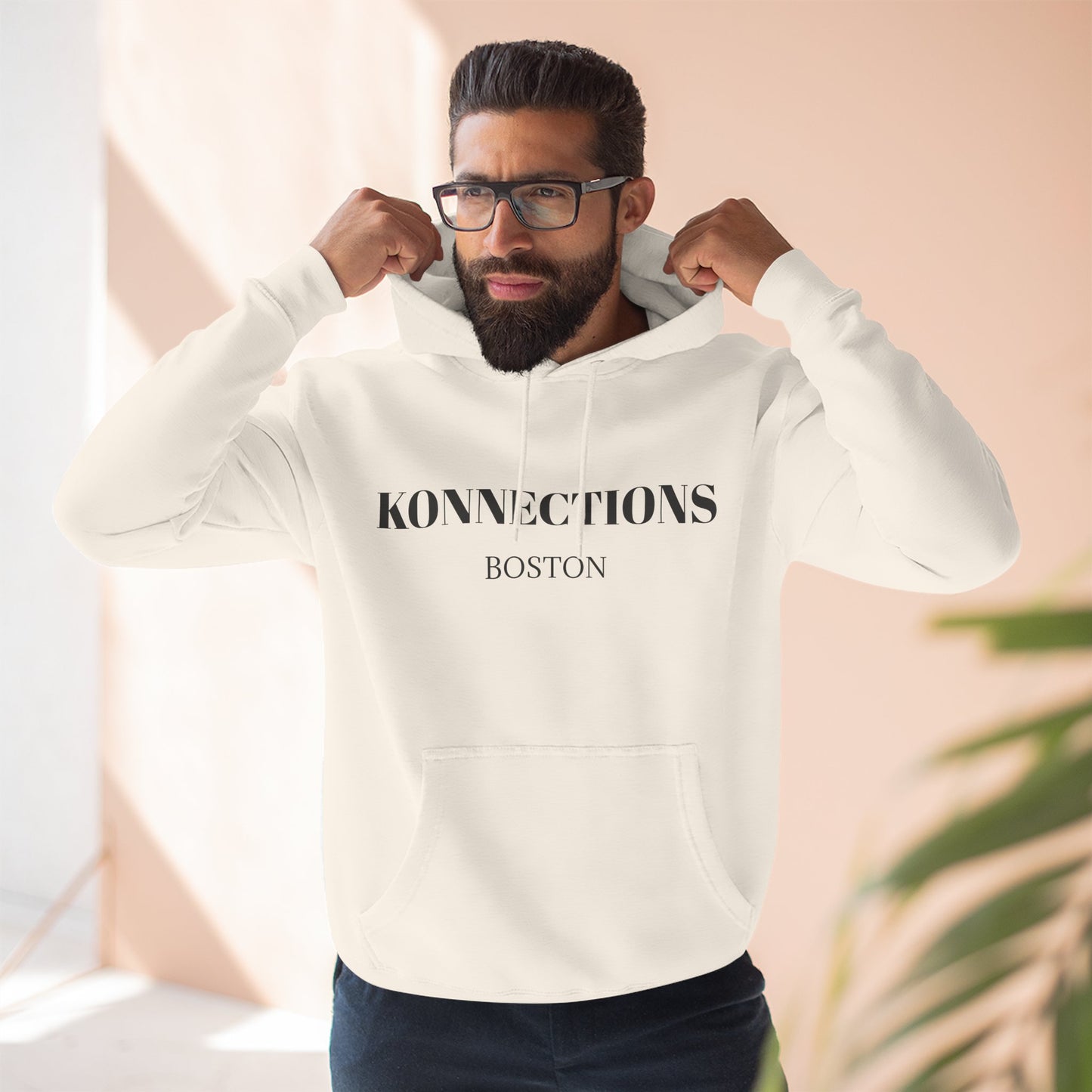 Konnections Boston Hoodie — Minimal Logo Fleece Pullover