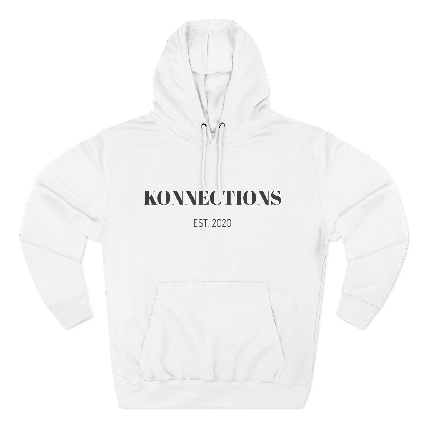 Konnections Fleece Hoodie — Minimal Text Graphic Pullover