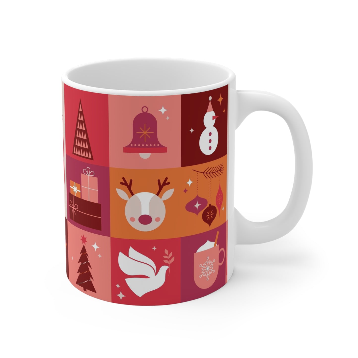 Merry Christmas and Happy New Year Hot Beverage Mug 11oz